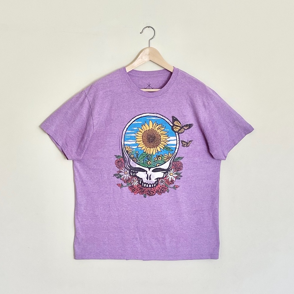 Life Clothing Co. Grateful Dead Sunflower Steal Your Face Purple T Shirt Adult L